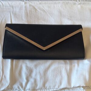 Aldo Black Clutch with Silver Trim